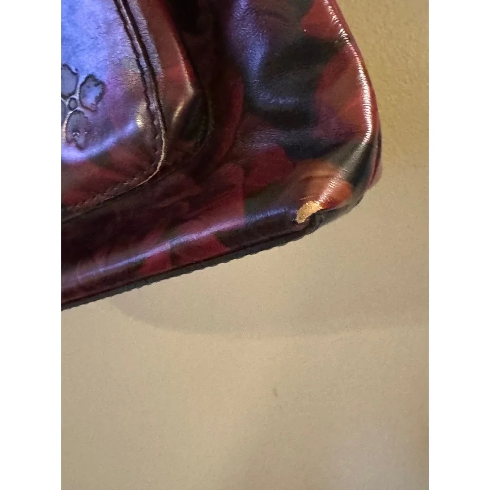 Patricia Nash Kirby East West leather crossbody bag "Rustic Mums" - Picture 7 of 9